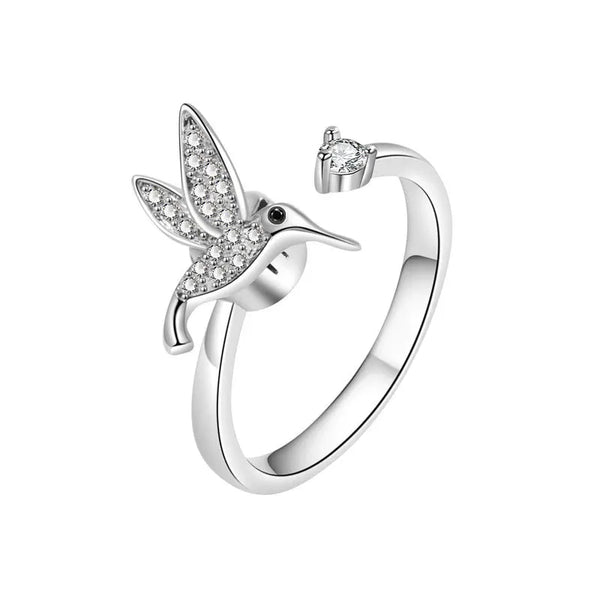 Amazing Spinning Hummingbird Fidget Ring