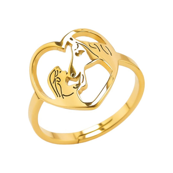 Gorgeous Horse and Girl Heart Ring