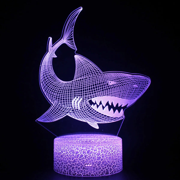 Tricky Shark 3D Illusion Lamp