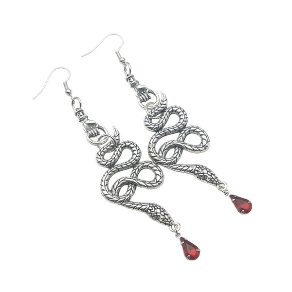 Sensational Long Snake Drop Earrings