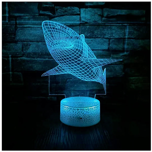 Shark 3D Illusion Stunning Lamp