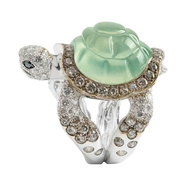 Luxury Big Turtle Crystal Ring