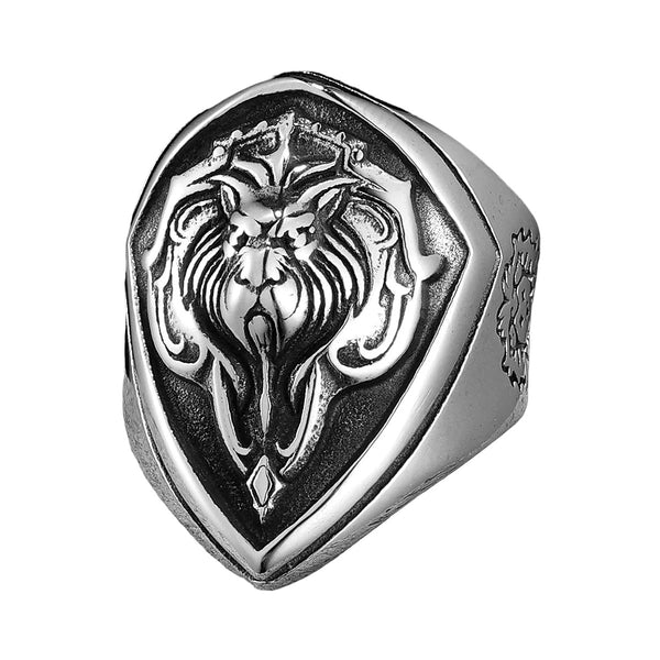 Royal Lion Fighter Shield Type Ring