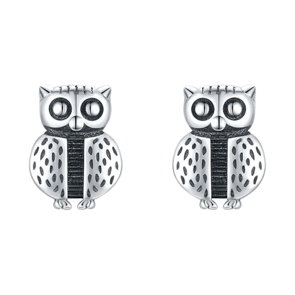 Modern Minimalist S925 Silver Owl Earings