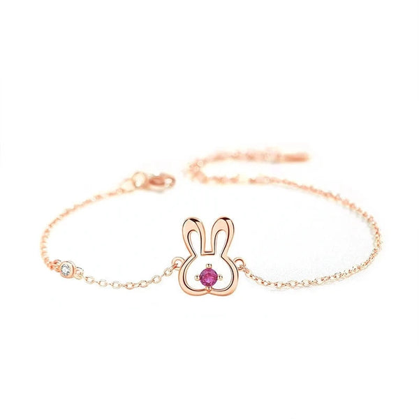 Elegant S925 Silver Bunny Bracelet