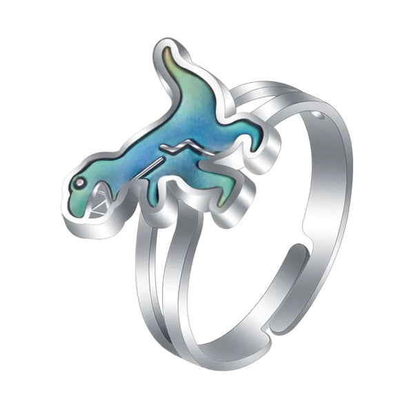 Amazing Dinosaur Temperature Color Changing Open Ring