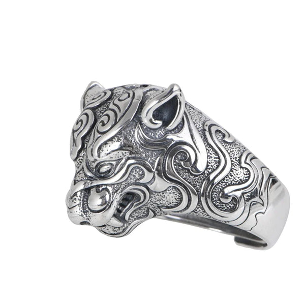 Gothic Style Stainless Steel Tiger Ring