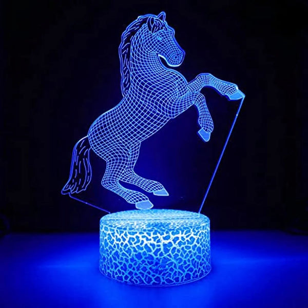 Cute Horse on Two Legs 3D Illusion Lamp