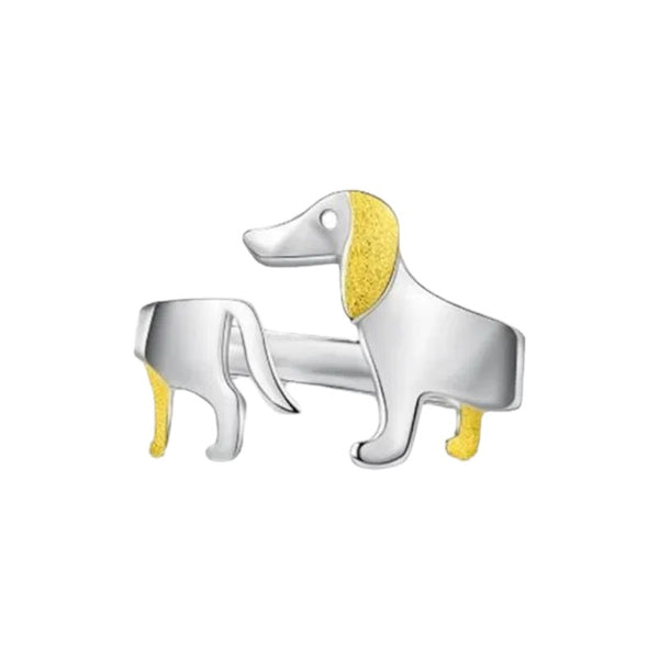 Cute Dachshund Dog Long Open Ring