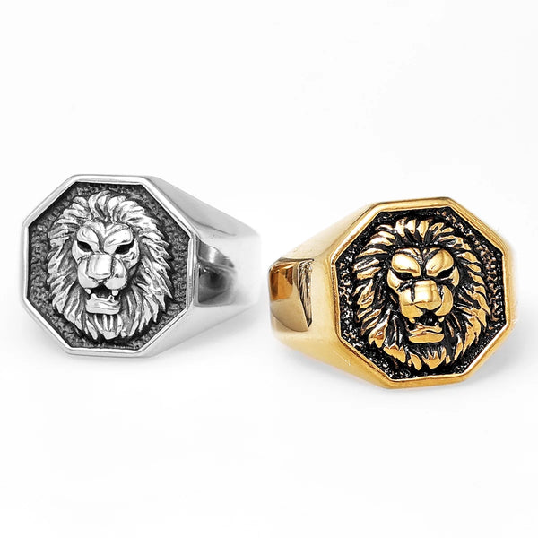 Lion King Stainless Steel Gold/Silver Plated Ring