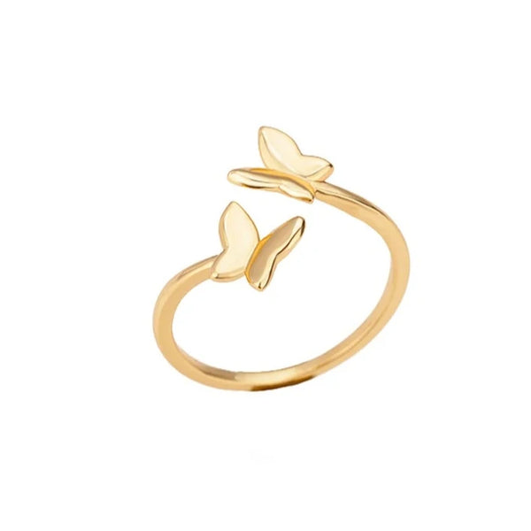 Simple Stunning Stainless Steel Butterfly Ring