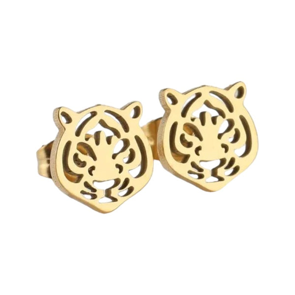 Simple Beautiful Tiger Hollow Stud Earrings