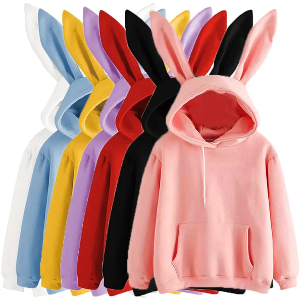 Simple Bunny Ears Hoodie