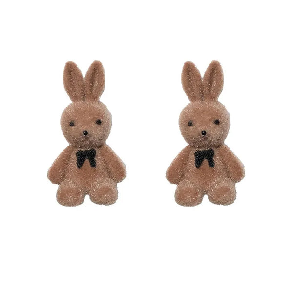 Adorable Plush Bunny Earrings