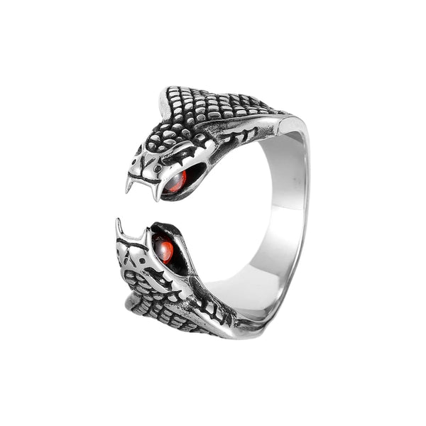 Sensational Double Cobra Open Ring