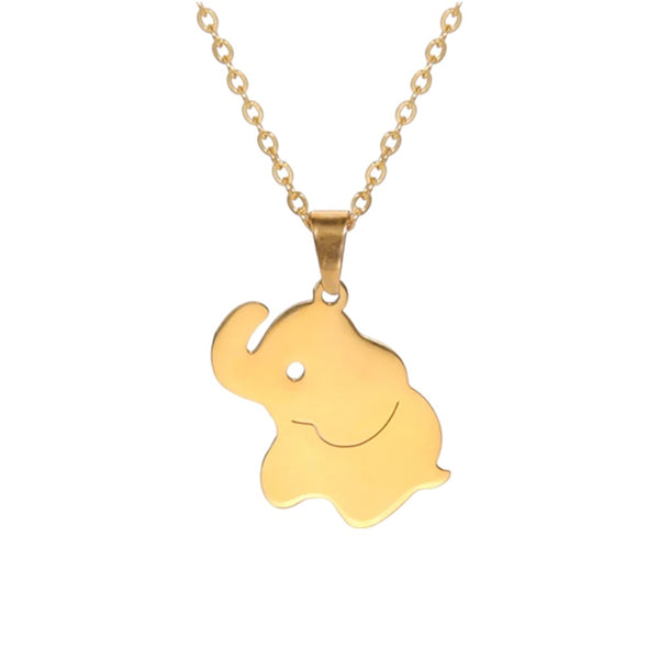 Stainless Steel Cute Baby Elephant Necklace