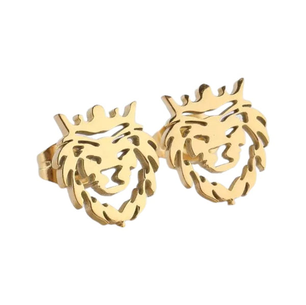 Gorgeous Lion King Hollow Earrings