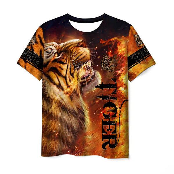 Amazing Tiger Flames T-shirt