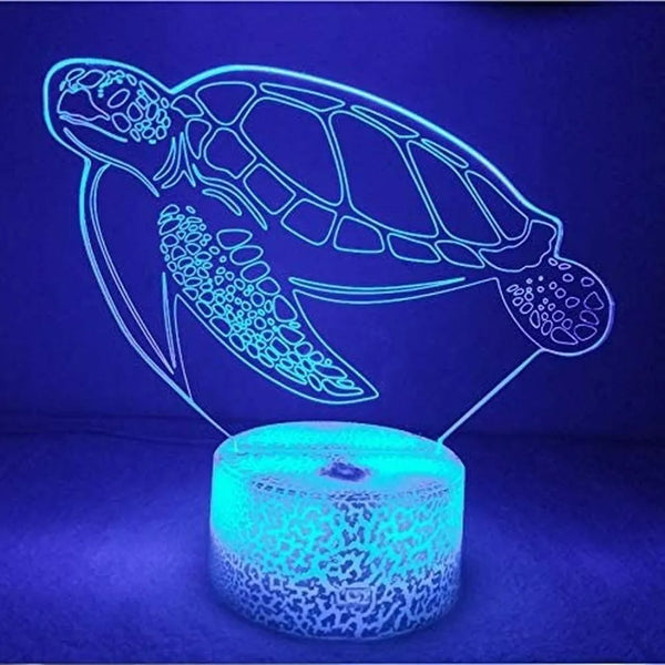 Stunning 3D Illusion Simple Turtle Lamp