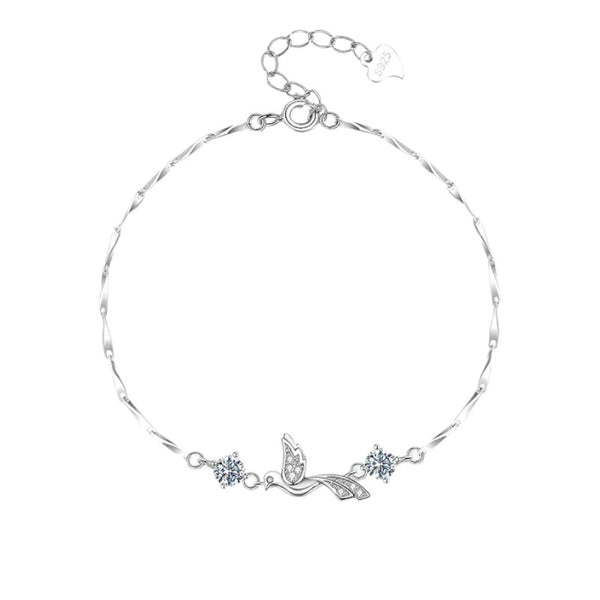 Luxury S925 Silver Crystal Bird Bracelet