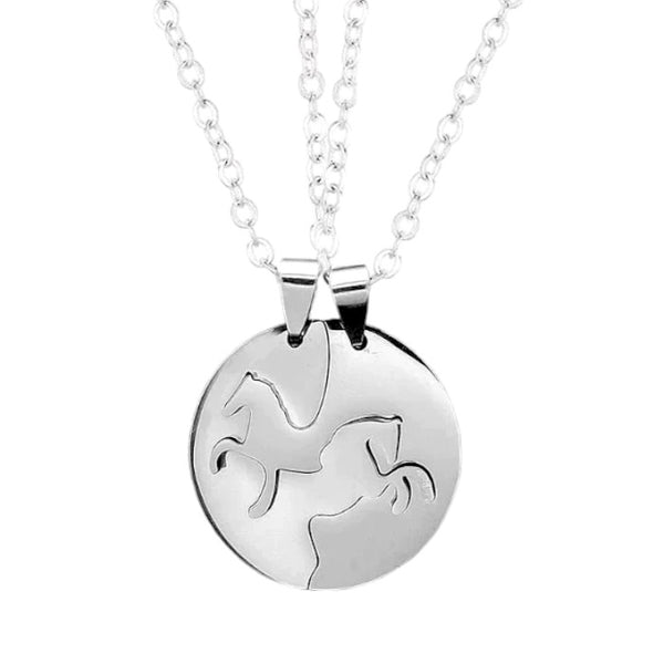 Stainless Steel Horse Coin Double Necklaces Halves