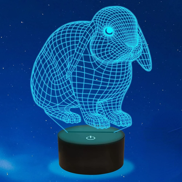 Adorable 3D Effect Bunny Night Lamp