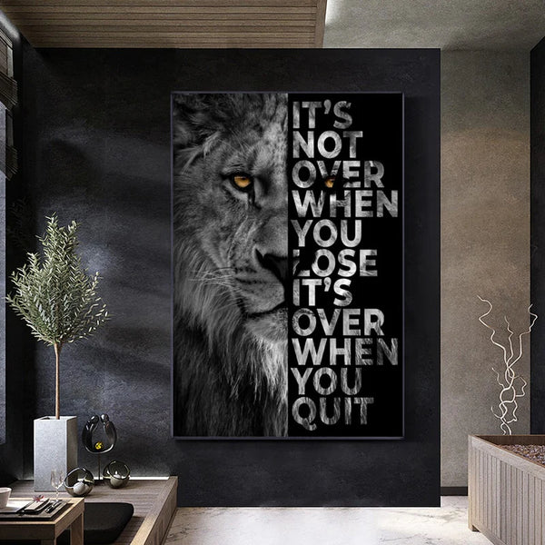 Motivational Lion Fighter Canvas